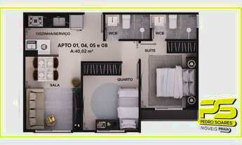 Imagem 6: Apartamento com 2 dormitórios à venda, 40 m² por r$ 116.000,00 - cristo redentor - joão pe