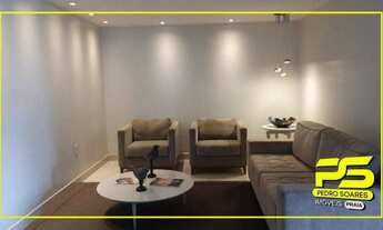 Imagem 2: Apartamento com 3 dormitórios à venda, 79 m² por r$ 540.000 - cabo branco - joão pessoa/pb