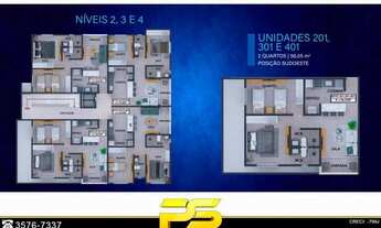 Imagem 4: Apartamento com 2 dormitórios à venda, 56 m² por r$ 239.000 - portal do sol - joão pessoa