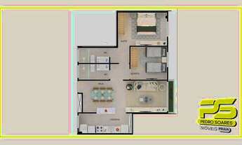 Imagem 6: Apartamento com 2 dormitórios à venda, 61 m² por r$ 269.000 - intermares - cabedelo/pb par