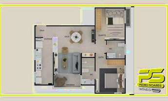 Imagem 5: Apartamento com 2 dormitórios à venda, 61 m² por r$ 269.000 - intermares - cabedelo/pb par