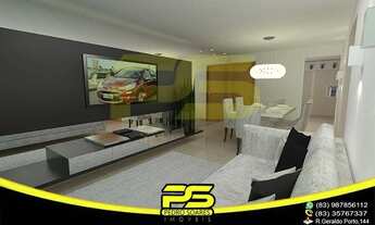 Imagem 3: Apartamento com 2 dormitórios à venda, 76 m² por r$ 589.000,00 - cabo branco - joão pessoa