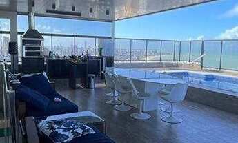 Imagem 2: Cobertura toda mobiliada com 4 dormitórios à venda, 475 m² por r$ 3.600.000 - manaíra - jo