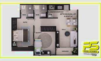 Imagem 7: Apartamento com 2 dormitórios à venda, 40 m² por r$ 116.000,00 - cristo redentor - joão pe