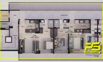 Imagem 3: Apartamento com 1 dormitório à venda, 58 m² por r$ 240.000 - bessa - joão pessoa/pb #socor