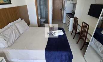 Imagem 1: Barra Premium STUDIO de 1 quarto com suíte, 24m², VISTA MAR - MOBILIADO E VAGA FIXA - Loca