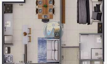 Imagem 4: Apartamento à venda em Ubatuba-SP, Praia Grande: 2 quartos, 1 suíte, 1 sala, 2 banheiros