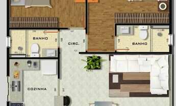 Imagem: Apartamento com Área Privativa para Venda