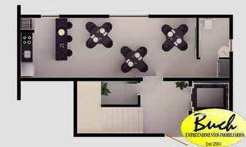 Imagem 7: Apartamento de 58,07 m² e suíte + quarto, com vaga de garagem no Costa e Silva perto do Co