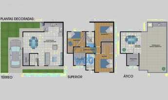 Imagem 4: Excelente sobrado em condomínio fechado no Bairro Xaxim, com 3 quartos (um deles suíte), s
