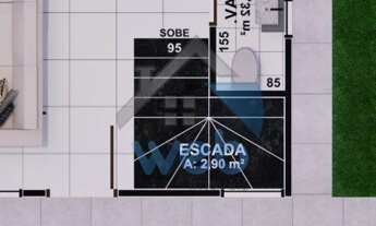 Imagem 5: Sobrados em condomínio à venda no Bairro Xaxim, com 3 dormitórios, sendo um suíte, sala pa