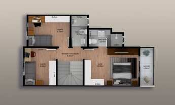 Imagem 3: Sobrado com 3 quartos em condomínio no bairro Bom Retiro, em Curitiba!