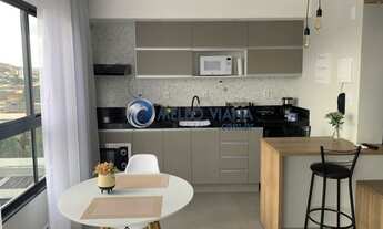 Imagem 3: Excelente Flat mobiliado com vista para a cidade, localizado no centro, quarto, sala, cozi