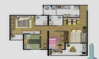 Imagem 4: Apartamento de 3 quartos com suíte e 2 vagas no Condomínio Venturi - Centro, São Bernardo
