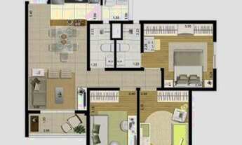 Imagem 3: Apartamento à venda em São Paulo-SP: 2 quartos, 1 suíte, 2 banheiros e 1 vaga na garagem n