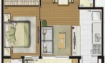 Imagem 4: Apartamento à venda no Campo Belo, São Paulo-SP 2 quartos, 1 suíte, 2 banheiros, 2 vagas