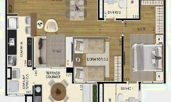 Imagem 2: Apartamento à venda com 2 quartos em Vila Pires Santo André SP