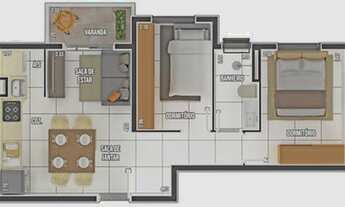 Imagem 3: Apartamento à venda com 2 dormitórios em Vila Eldízia Santo André SP