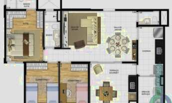 Imagem 3: Apartamento à venda no Centro de São Caetano do Sul-SP 2 quartos, 1 suíte, 2 banheiros, 1