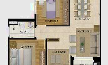 Imagem 4: Apartamento de 3 quartos e 2 banheiros no Condomínio Prime House, São Bernardo do Campo-SP