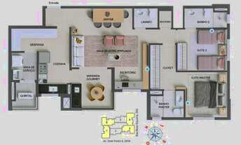 Imagem 7: Mirai Campestre Patriani, apartamento à venda e locação com 2 quartos em Campestre Santo A