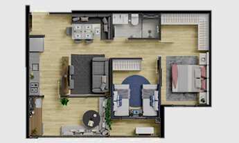 Imagem 7: 3 dormitórios, 1 suítes, 2 banheiro, 1 vaga na garagem, 66M² de Área Construída