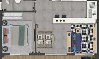 Imagem 4: 1 dormitório, 1 banheiros, 51M² de Área Construída