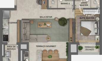 Imagem 5: 3 dormitórios, 1 suítes, 3 banheiro, 2 vagas na garagem, 96M² de Área Construída