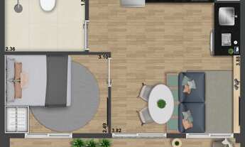 Imagem 5: 2 dormitórios, 1 banheiros, 39M² de Área Construída