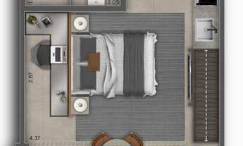 Imagem 7: 1 dormitório, 1 banheiros, 29M² de Área Construída