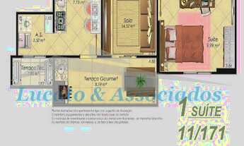 Imagem 2: APARTAMENTO NA AVIAÇÃO, 01 DORMITÓRIO COM SUÍTE, CHURRASQUEIRA NA SACADA