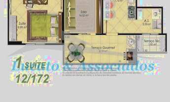 Imagem 2: APARTAMENTO NA AVIAÇÃO, 01 DORMITÓRIO COM SUÍTE, CHURRASQUEIRA NA SACADA