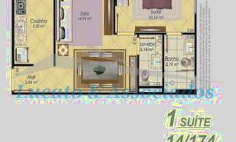 Imagem 2: APARTAMENTO NA AVIAÇÃO, 01 DORMITÓRIO COM SUÍTE, CHURRASQUEIRA NA SACADA