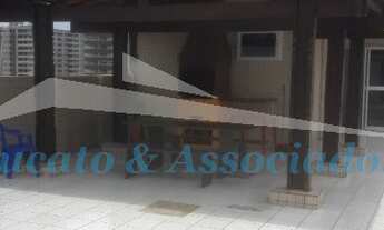 Imagem 4: Apartamento tipo Kitão na Vila Caiçara em Praia Grande SP 01 dormitório, sala com sacada