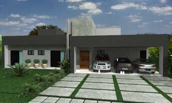 Imagem 2: Casa alto padrão no Condomínio Lago Azul, condomínio fechado em Araçoiaba, em construção