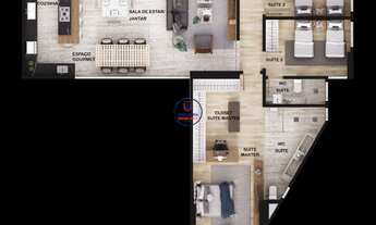 Imagem 3: Apartamento duplex no Tirol com 3 suítes, sendo 1 com closet - Origami