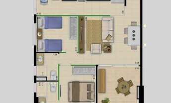 Imagem 5: NOVO COM 71 MS; ANDAR ALTO; FACE NORTE; 2 VGS E DEPÓSITO