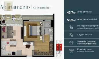 Imagem 3: Apartamentos a venda - lançamento no bairro do Alvinópolis em Atibaia , 01 e 02 dormitório