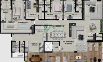 Imagem 5: Apartamento com 4 suítes a venda no bairro Adrianópolis manaus