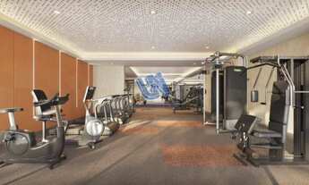 Imagem 3: Apartamento Repasse quarto e sala com varanda com vista lateral para o farol 35m2 na Barra