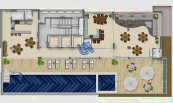 Imagem 5: Apartamento Repasse quarto e sala com varanda com vista lateral para o farol 35m2 na Barra