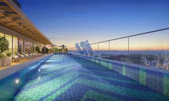 Imagem 4: Apartamento Repasse quarto e sala com varanda com vista lateral para o farol 35m2 na Barra