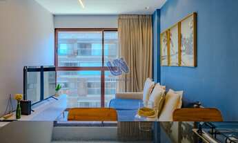 Imagem: Apartamento quarto e sala com vista mar