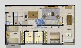 Imagem 5: Villa Azure 2 quartos sendo 1 suite com 84,24m2 na Penha - Vera Cruz