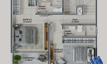Imagem 7: Casa em condominio 2 Suítes 103,44m2 em Imbassai