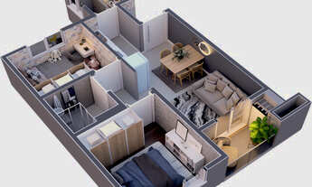 Imagem 2: Residencial Linz - apto 02 dormitórios para venda - Bairro Fátima, em Caxias do Sul