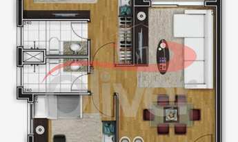 Imagem 2: JOLIE, APARTAMENTO 2 DORMITORIOS, 1 VAGA DE GARAGEM, ÁGUA VERDE, CURITIBA, PARANÁ