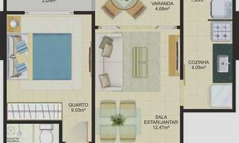 Imagem 6: Apartamento de 1 quarto à venda em Itapuã, lazer completo - Vila Velha - ES