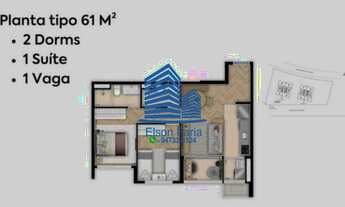Imagem 3: Apartamento à venda em Osasco-SP, Bela Vista: 2 quartos, 1 suíte, 1 sala, 1 banheiro, 1 va
