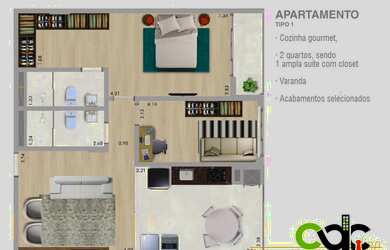 Imagem 4: Lançamento Apartamento, 75 metros, suíte, varanda, PUC, Financiamento Caixa
